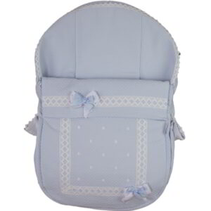 Saco Grupo 0 Color Celeste Empolvado Bodoques Lencero de Rosy Fuentes