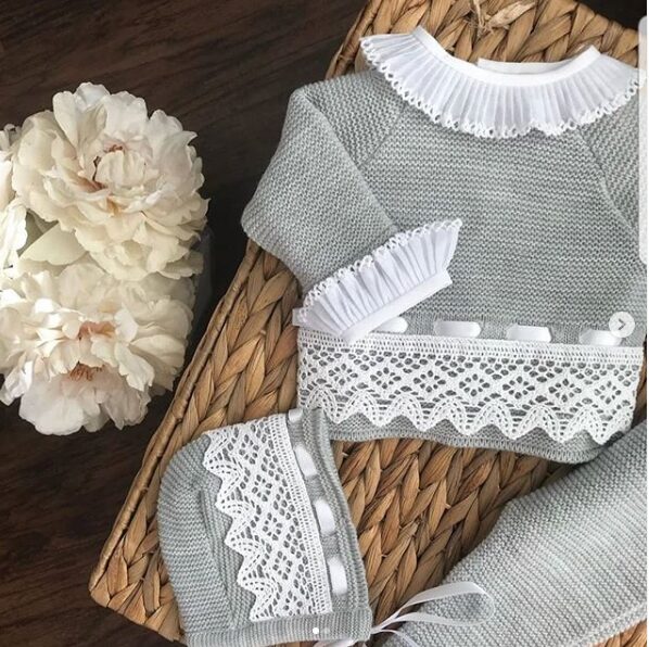 conjunto 3 piezas gris blanco - Imagen 8