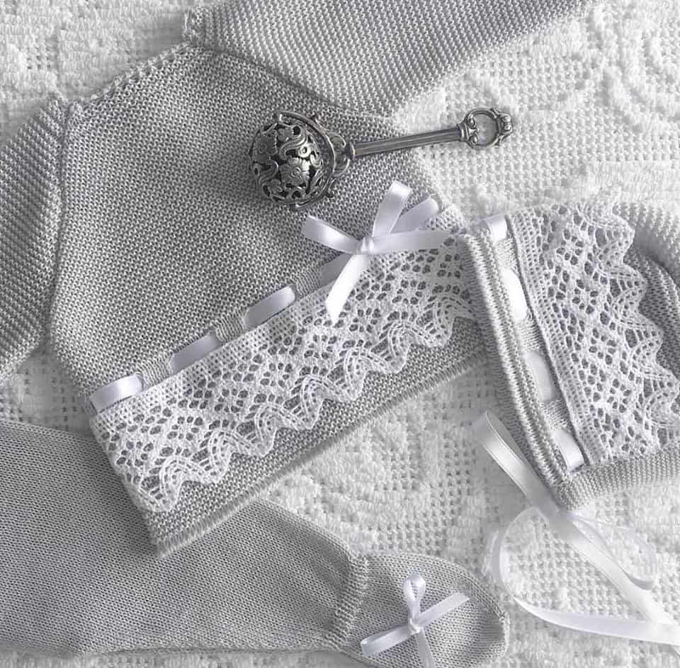 conjunto 3 piezas gris blanco - Imagen 7