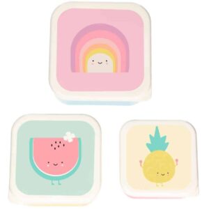 taper Pack 3 Cajas Almuerzo Amigos Fruta