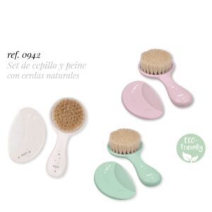Set Cepillo y pine con cerdas naturales Saro