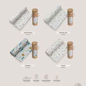 Muselinas koala boy Bamboo caja regalo