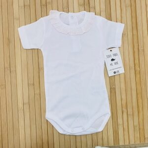 Body Cuello Puntilla Rosa
