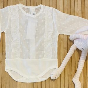 Camisa body volante crudo