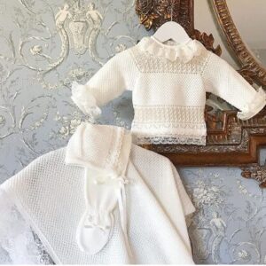 Conjunto 3 piezas Crudo punto toca a juego opcional