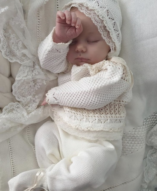 Conjunto 3 piezas Crudo Encaje Ceremonia - Imagen 3