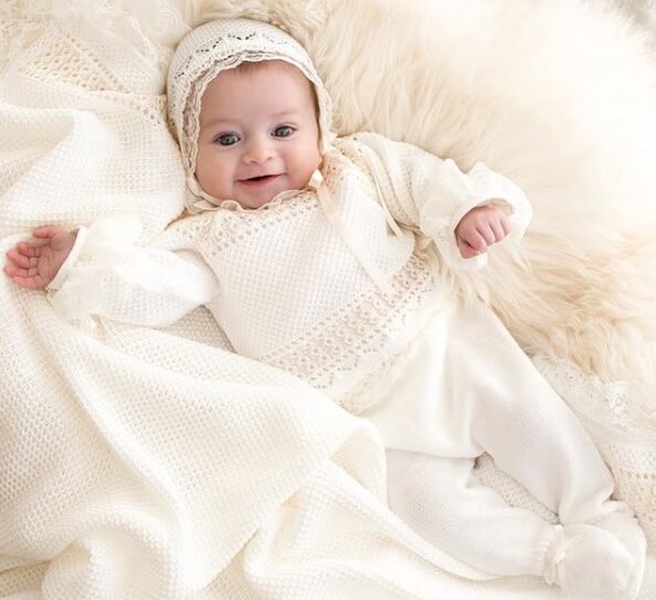 Conjunto 3 piezas Crudo Encaje Ceremonia - Imagen 2