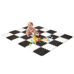 Luno Alfombra de espuma puzzle Kindercraft en Negro
