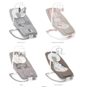 HAMAQUITA BEBÉ DREAMER JOIE Una acogedora hamaca confortable desde el nacimiento. Chasis compacto y útiles extras calman al bebé, ya sea en casa o de viaje. LISTA PARA PASARLO BIEN El asiento reclinable en 3 posiciones se balancea con un pequeño empujón o cuanndo el bebé se mueve. LISTA PARA PLEGARSE Diseño ligero y plegado compacto hacen que plegarla para salir de viaje sea muy sencillo. LISTA PARA DESCANSAR 5 melodías clásicas y 5 sonidos de la naturaleza se unen a la vibración para calmar a los más pequeños. CARACTERÍSTICAS Plegado compacto ultra fino para un fácil almacenaje El asiento se balancea suavemente con un empujoncito o cuando el bebé se mueve Ligera y transportable fácilmente Asiento reclinable en 3 posiciones Reposapiés ajustable en 2 posiciones 2 velocidades de calmante vibración 5 melodías clásicas y 5 sonidos de la naturaleza Funda acolchada suave, extraíble y lavable Hamaca fija activando el freno de balanceo Barra con 2 peluches rotativa extraíble Suave arnés de 3 puntos con protección de hebilla ESPECIFICACIONES Medidas: largo 68cm x ancho 46cm x alto 72cm Peso: 3,59kg Uso del producto: desde el nacimiento y hasta los 13kg Homologación: EN 12790:2009 y EN 62115:2005