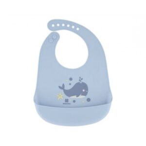 Babero de silicona con recogemigas Sea World Whale