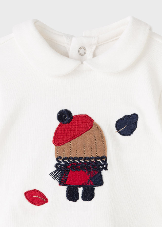 Conjunto Ecofriends 3 piezas recien nacido niña rojo - Imagen 3