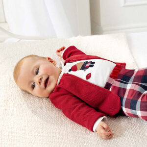 Conjunto Ecofriends 3 piezas recien nacido niña Rojo