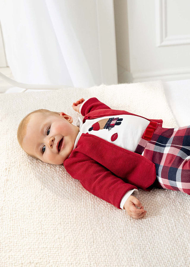 Conjunto Ecofriends 3 piezas recien nacido niña Rojo