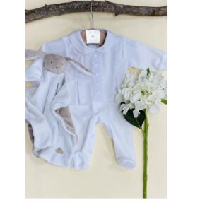 Conjunto algodón tundosado Deolina 2 piezas blanco