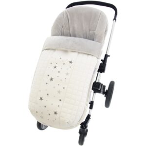 Saco de silla universal Aries pelo polar ecopiel Blanco Gris