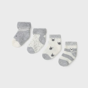 Set de 4 pares de Calcetines Gris Vigore Mayoral Newborn