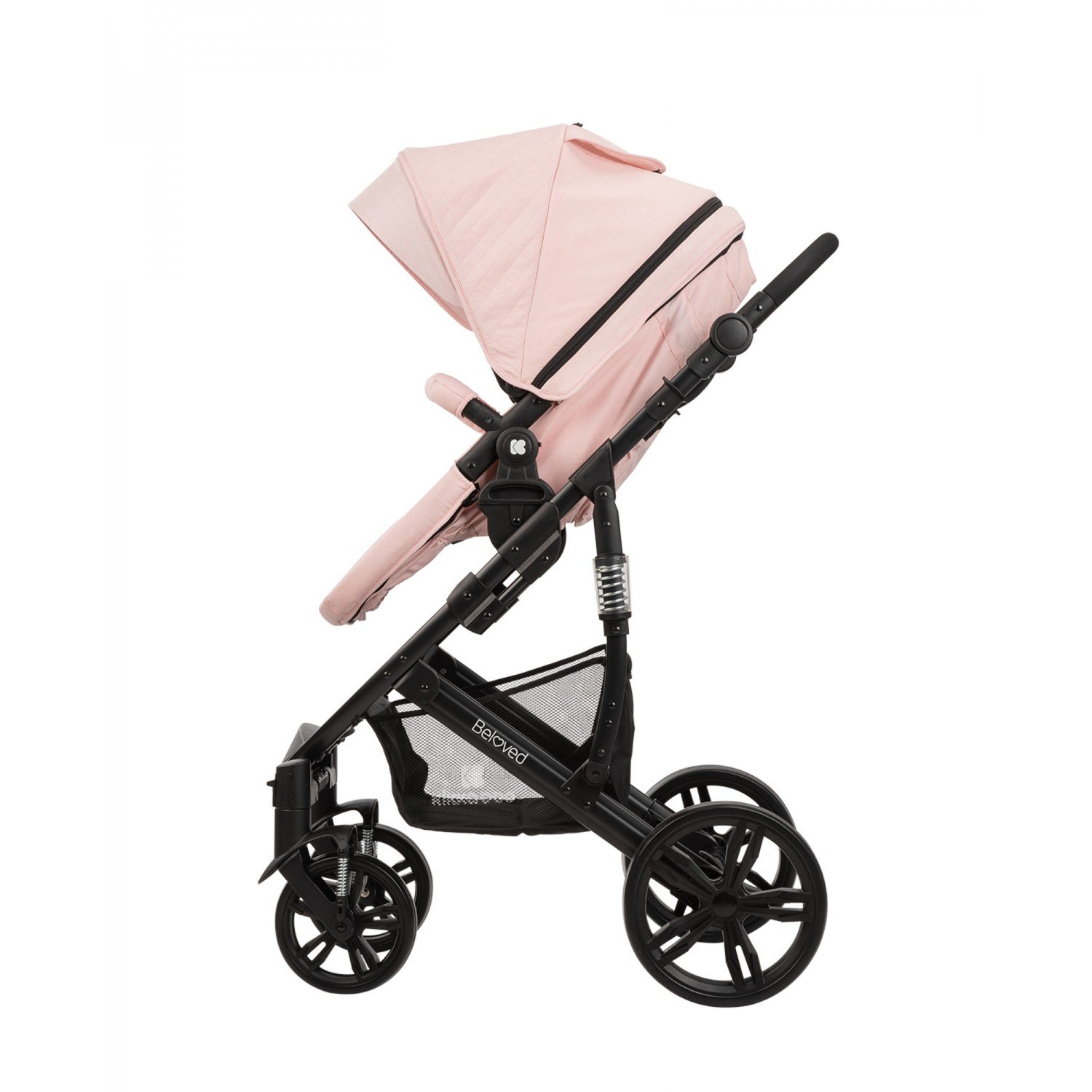 Carrito Beloved kikkaboo rosa 3 en 1 completo - Imagen 3