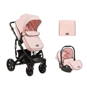 Carrito Beloved kikkaboo rosa 3 en 1 completo 67