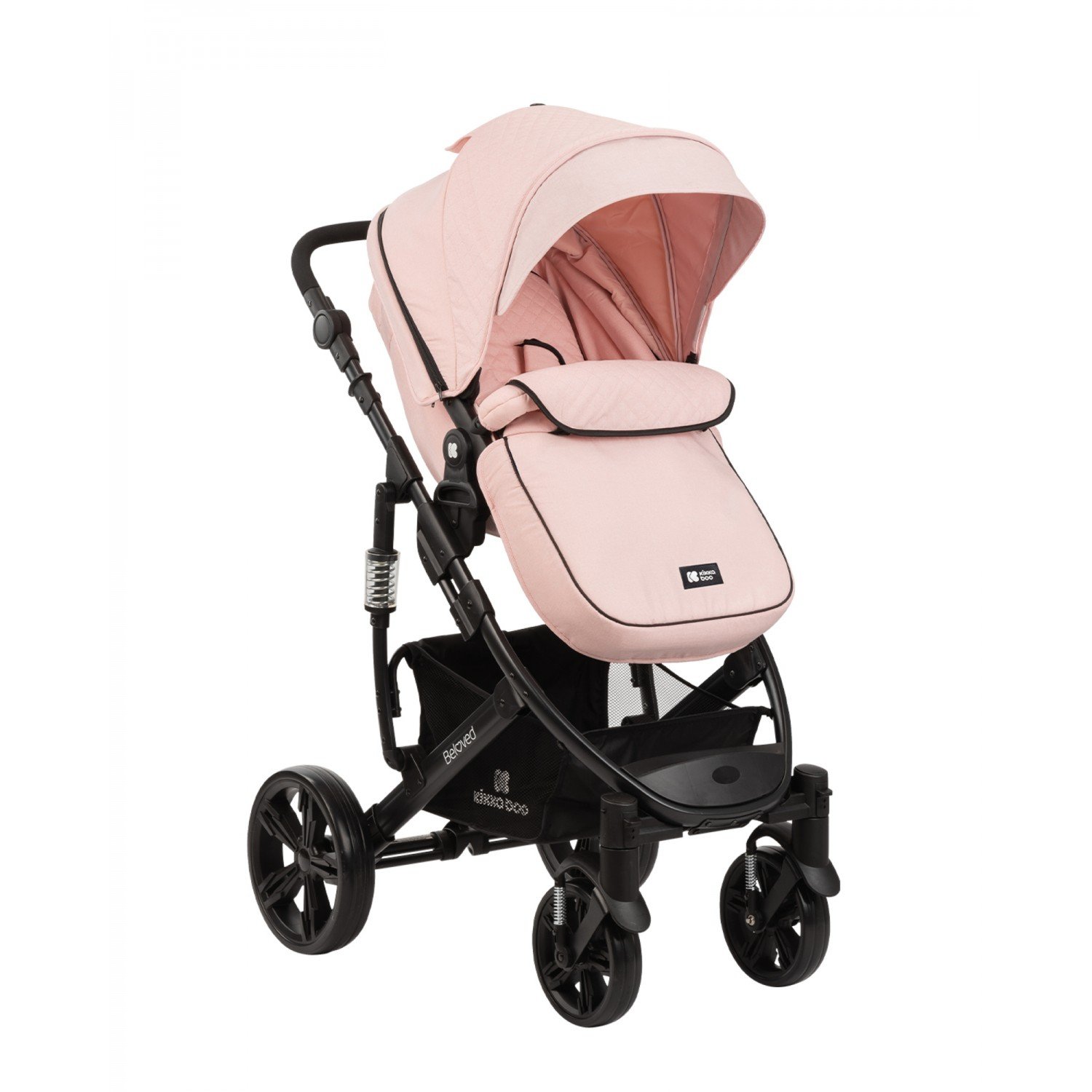 Carrito Beloved kikkaboo rosa 3 en 1 completo - Imagen 9