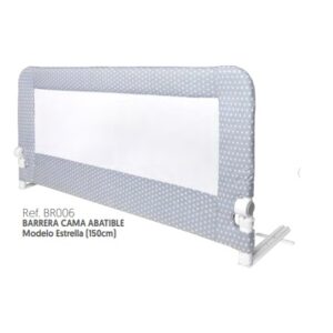 barrera de cama abatible gris estrellas