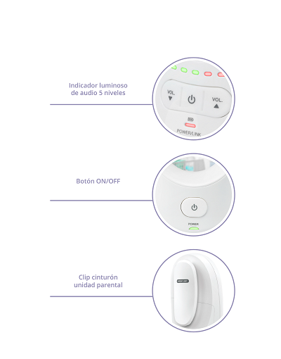 Vtech DM1111 Monitor de audio intercomunicador - Imagen 2