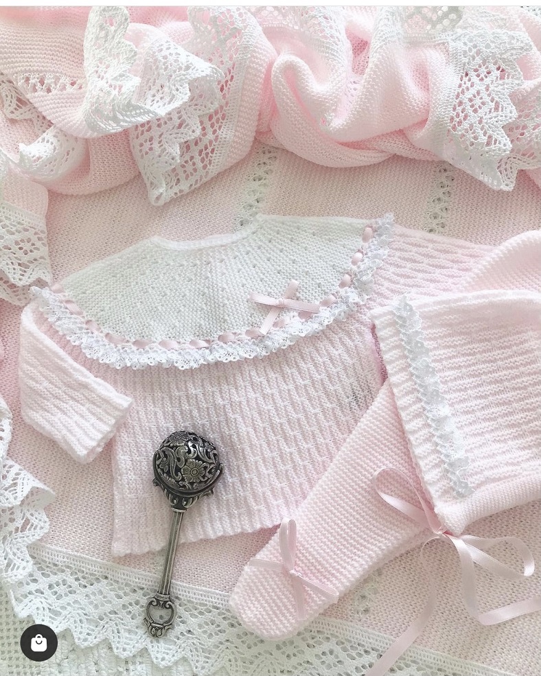 Conjunto Rosa blanco 3 piezas