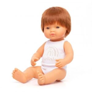 Muñeco caucasico pelirrojo 38cm