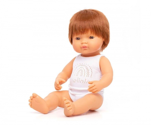 Muñeco caucasico pelirrojo 38cm