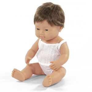 Muñeco sindrome down caucasico 38cm