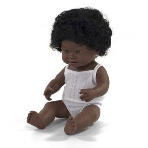 muñeca sindrome down africana 38cm
