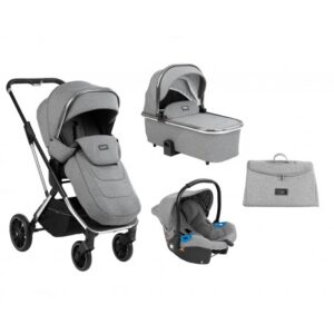Carrito Angele gris 3 piezas bolso