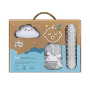 Set manta y antivuelco y lamparita gris