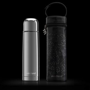 termo deluxe con funda plateado