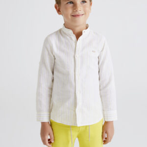 Camisa manga larga cuello mao cintronela niño