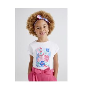 Camiseta manga corta ECOFRIENDS con turbante niña