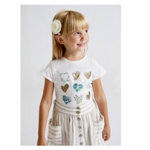 Camiseta manga corta corazones ECOFRIENDS niña