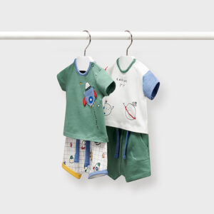 Conjunto 2 piezas a elegir punto ECOFRIENDS recién nacido Trebol NB