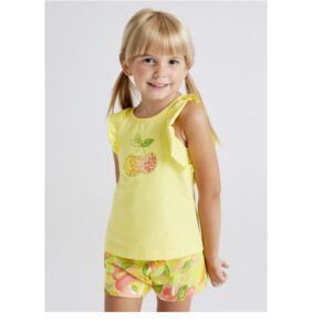 Conjunto pantalón corto camiseta niña Limon