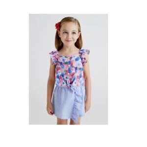 Falda pantalon rayas capri niña