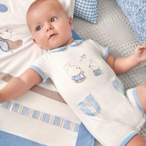 Pelele corto punto ECOFRIENDS recién nacido niño NB