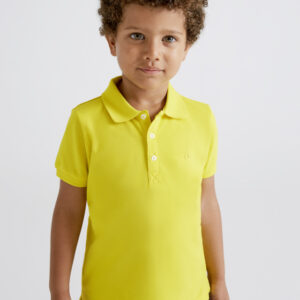 Polo manga corta ECOFRIENDS básico niño Citronela