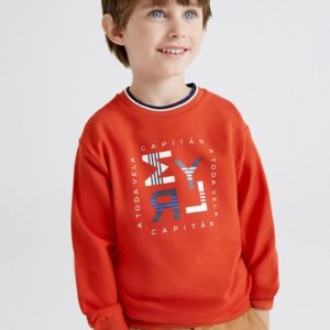 Pullover sin capucha Logo Rojo Niño