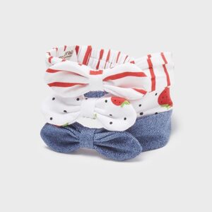 Set 3 diademas recién nacida niña Red NB