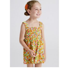 Vestido nido de abeja calabaza niña