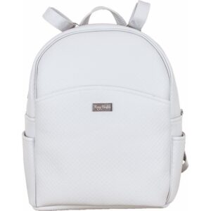Mochila Md 05 Ecopiel Gofrada Blanco Rosy Fuentes