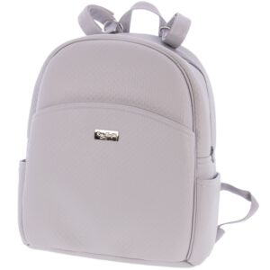 Mochila Md 05 Ecopiel Gofrada Gris Rosy Fuentes