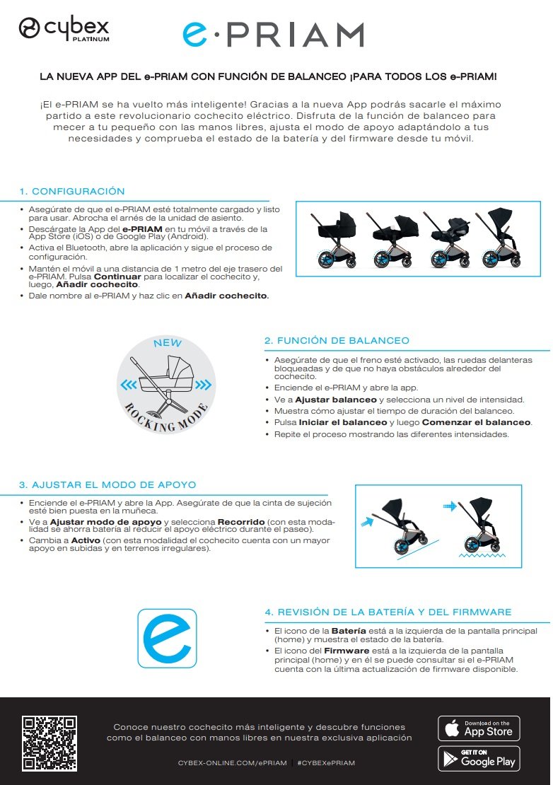 E-Priam Cybex 4 eléctrico inteligente