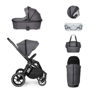 Muuvo quick 3.0 Iron Graphite con accesorios silla + capazo XL