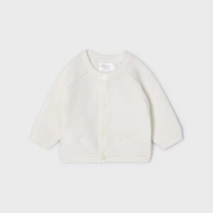 Cárdigan tricot ECOFRIENDS recién nacido crudo