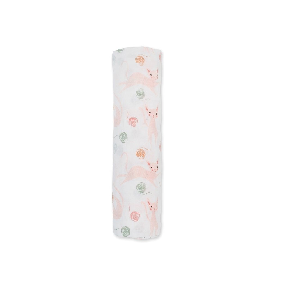 Muselina de algodón gatitos suave - Imagen 2